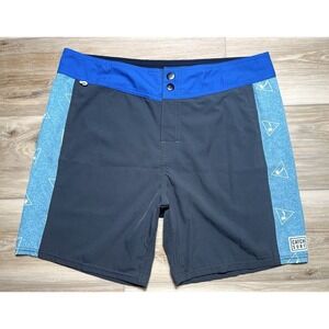 Catch Surf Line-Up Gray/Blue Board Shorts Inseam 6" - Men Size 34